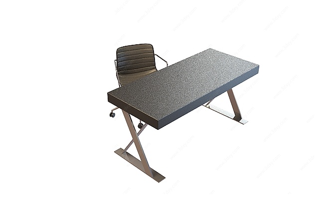 办公桌椅组合3D模型