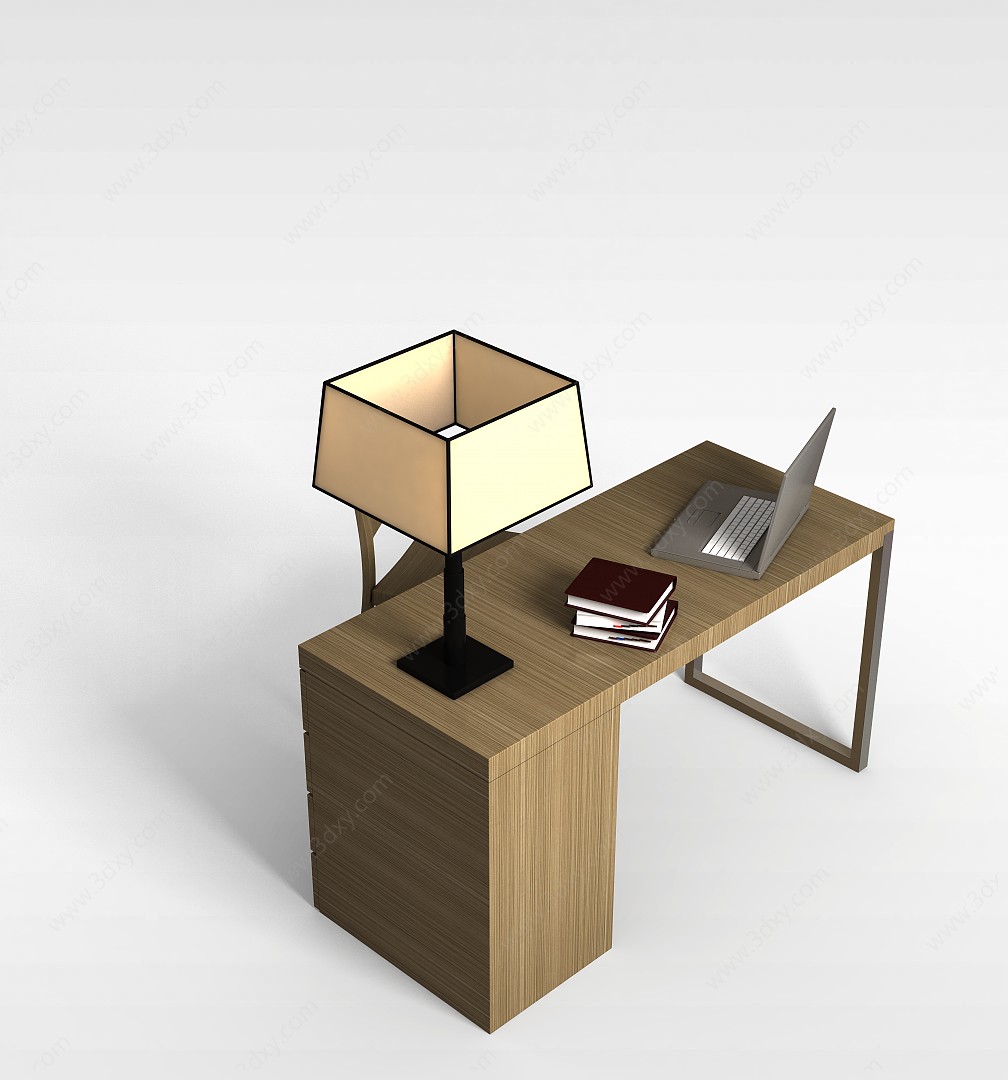 电脑桌椅组合3D模型