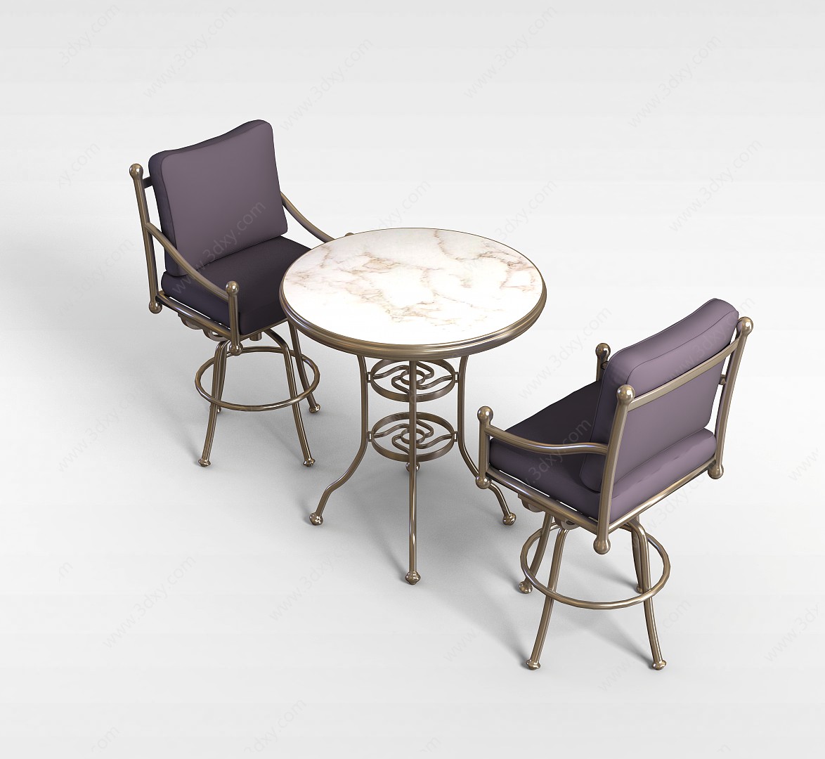 欧式桌椅组合3D模型