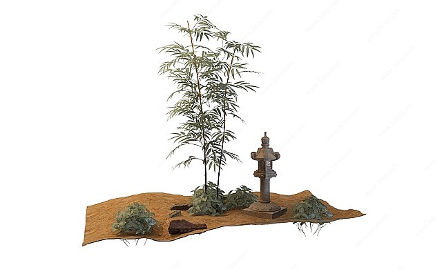 竹子景观3D模型