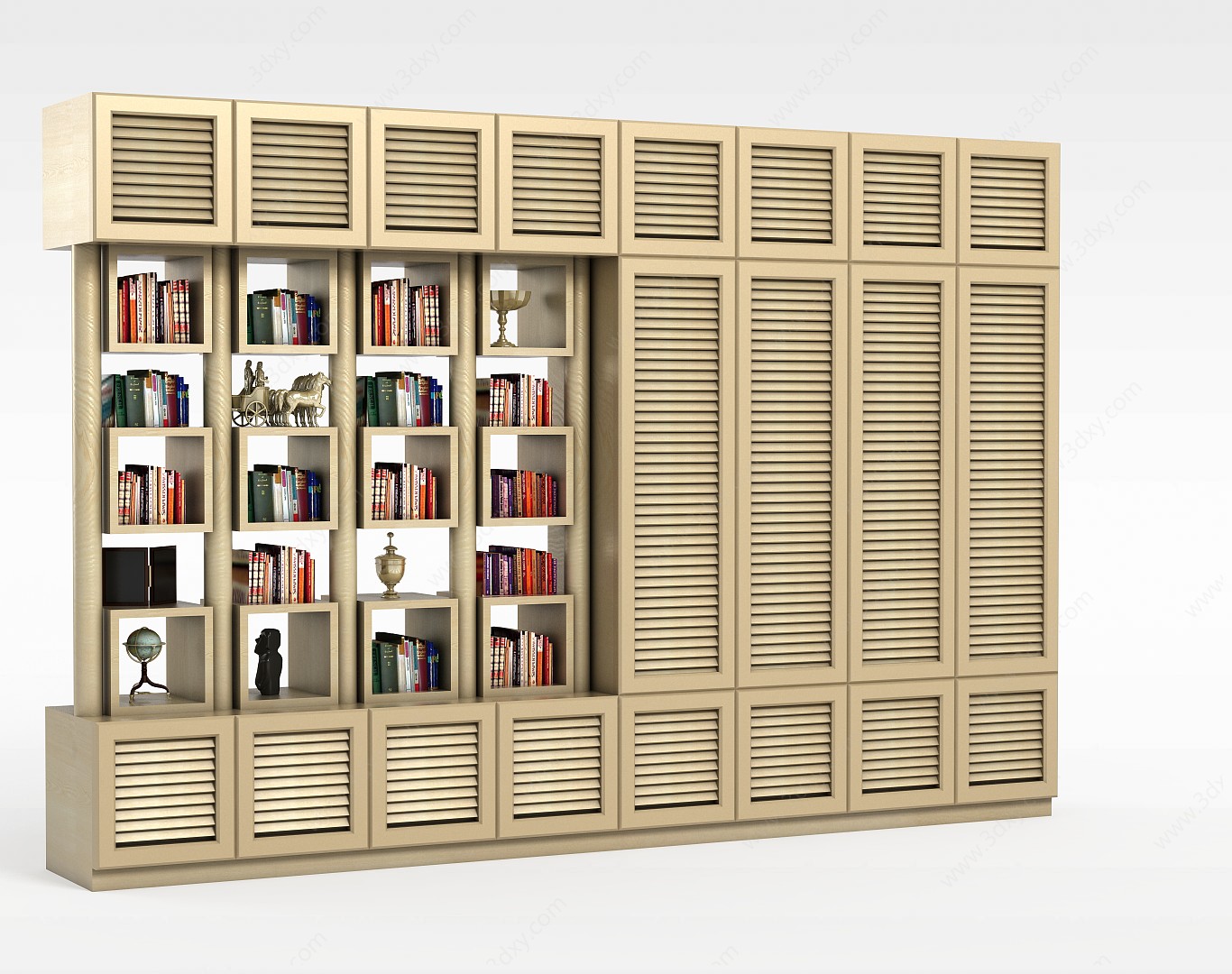 漂亮的现代书柜3D模型