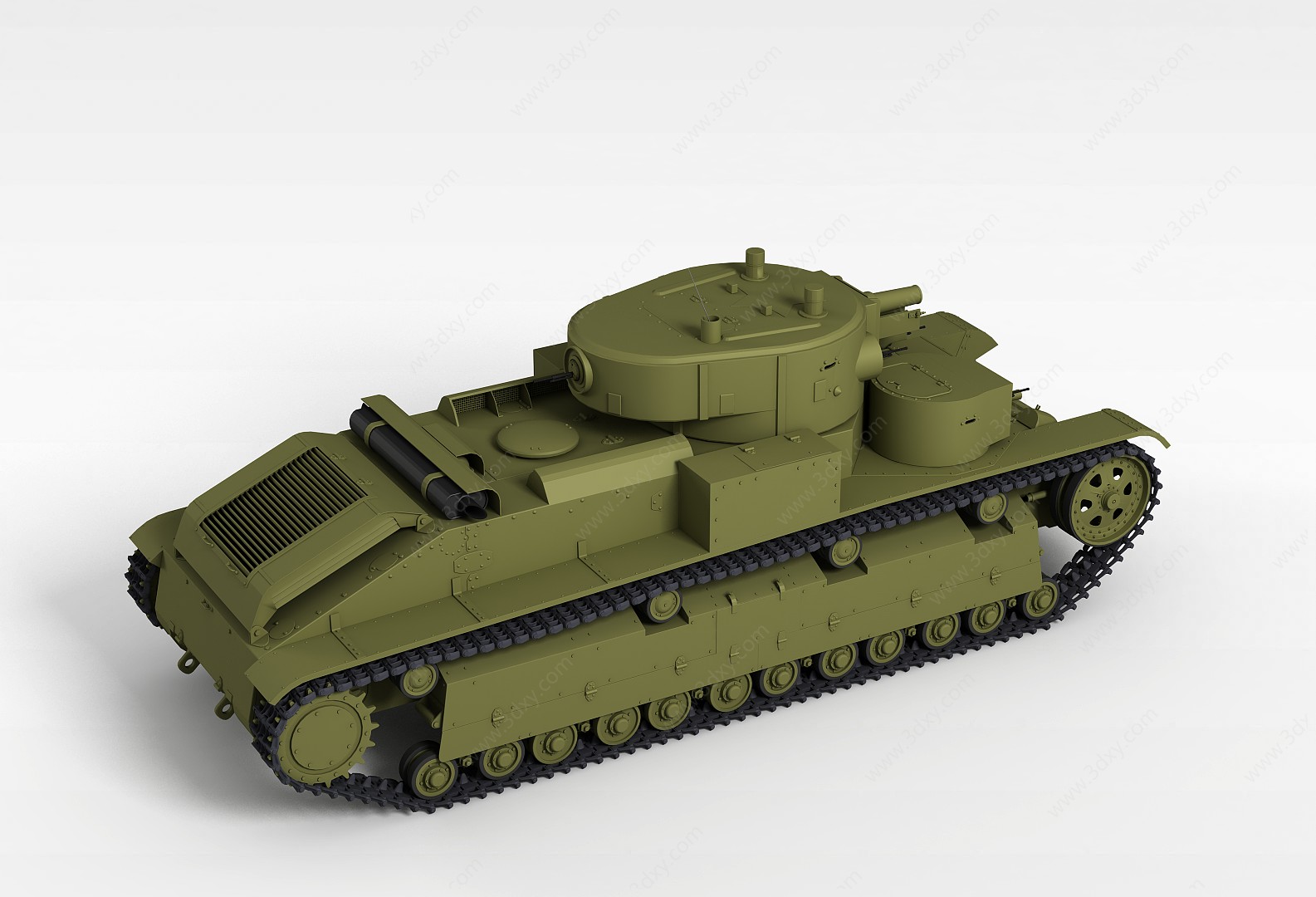 苏联T-28中型坦克3D模型