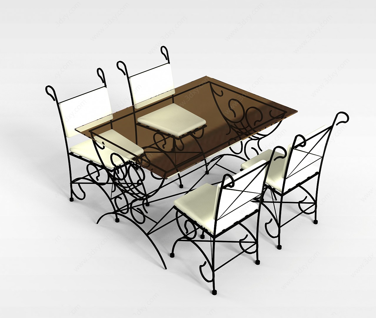 铁艺造型桌椅3D模型