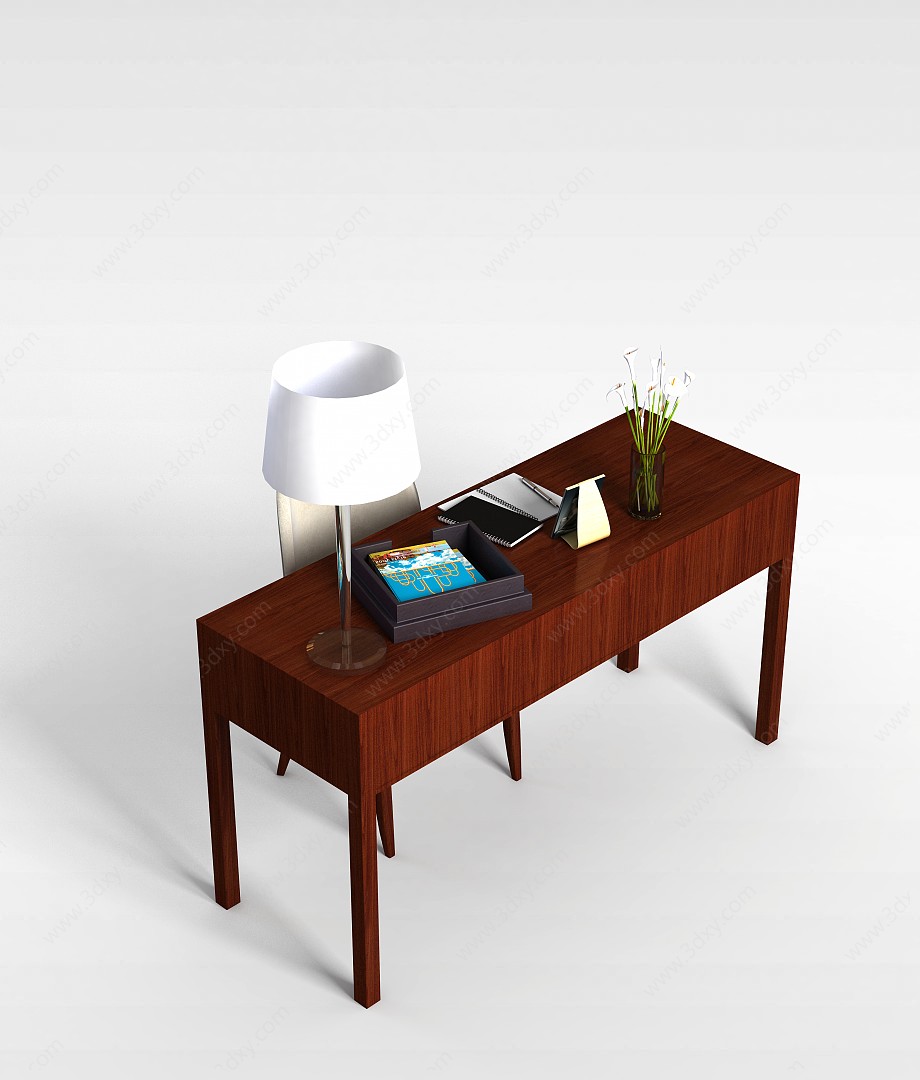家庭书房桌椅3D模型