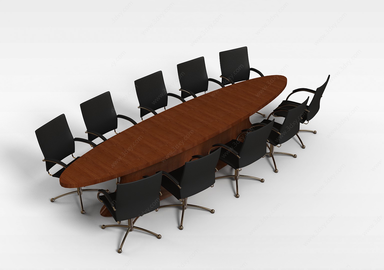 公司会议桌椅3D模型