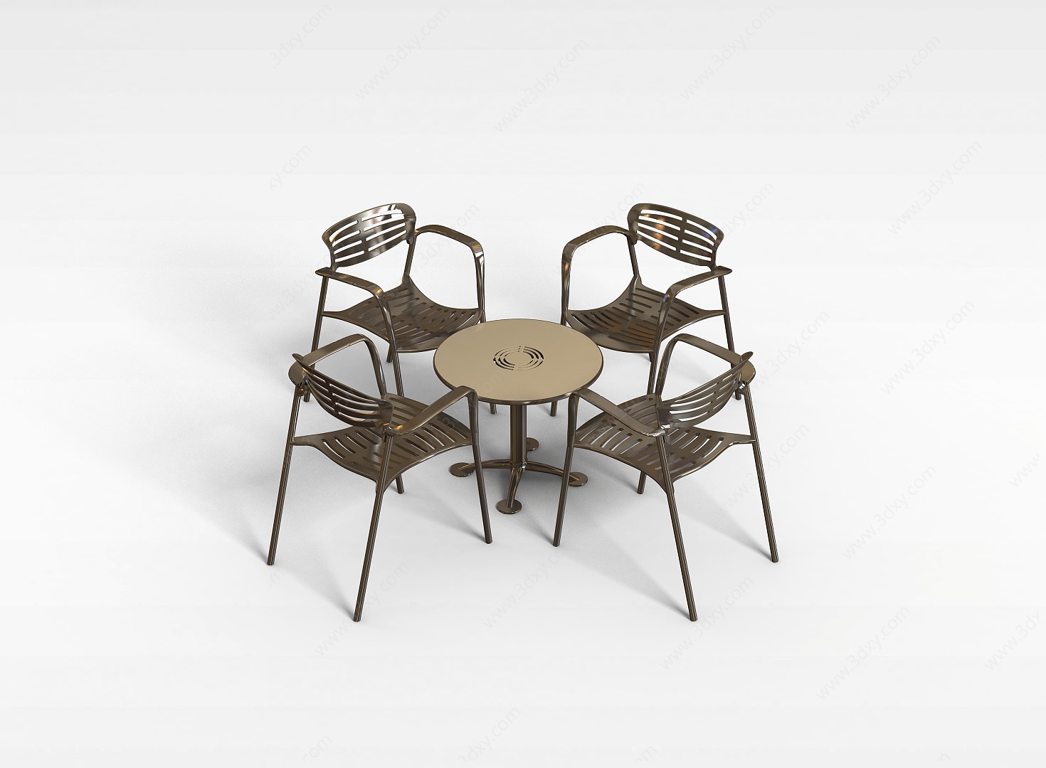 休闲户外桌椅3D模型