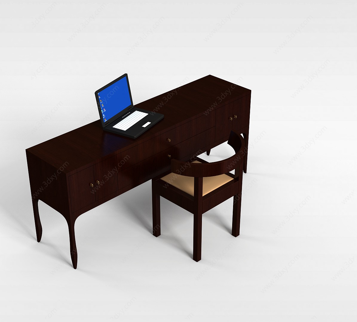古典复古桌椅3D模型