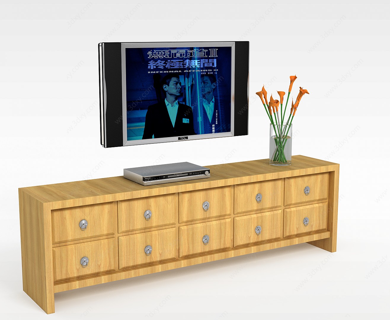 现代简约电视柜3D模型