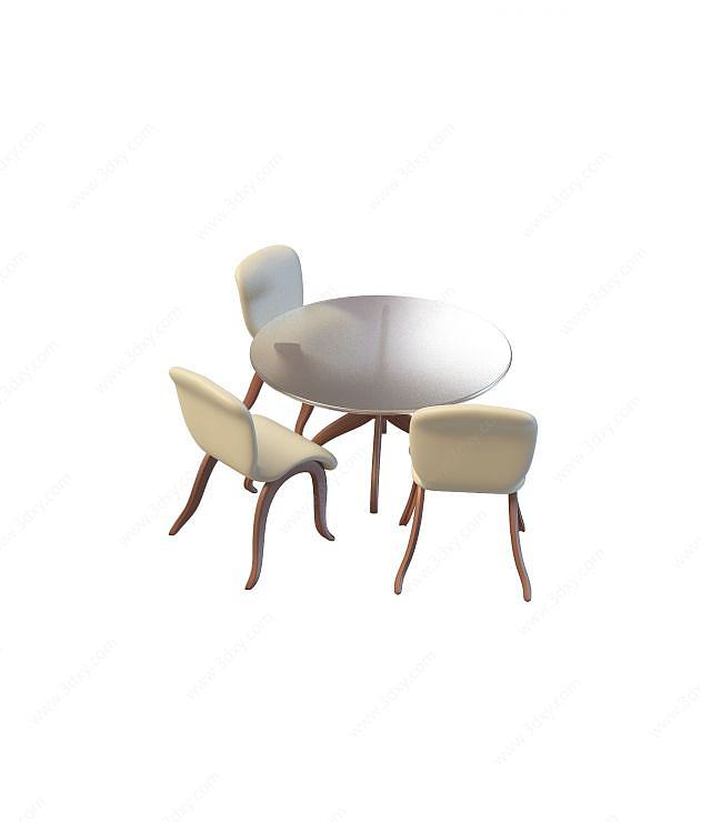 商务休闲桌椅3D模型