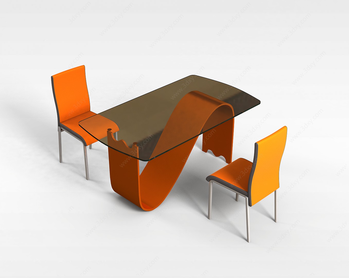 创意休闲桌椅3D模型