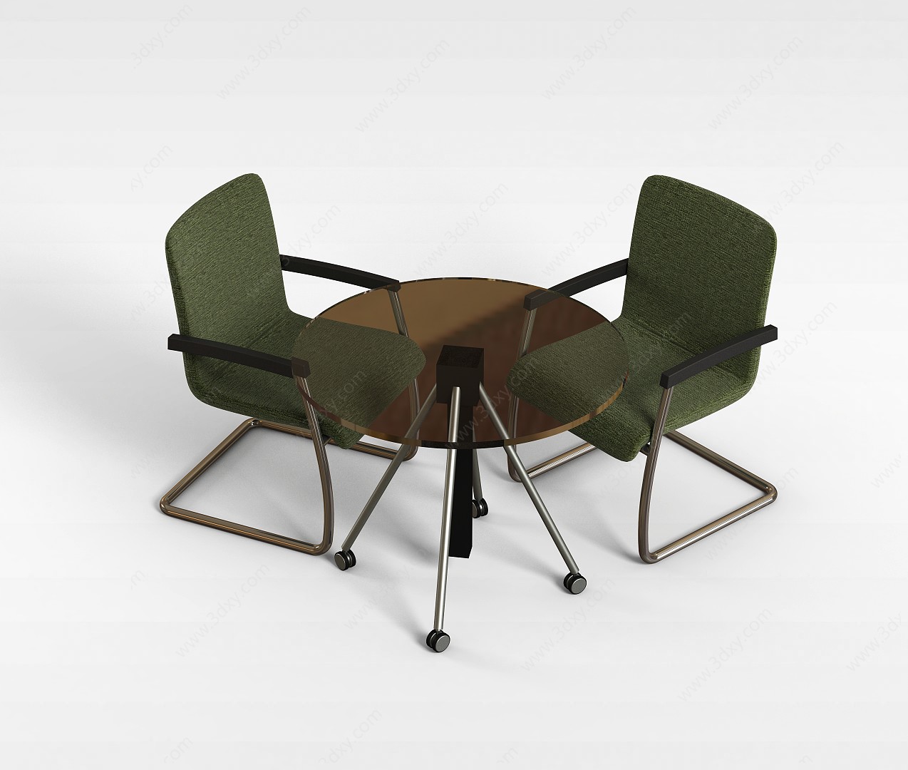 简约商务桌椅3D模型
