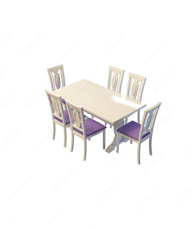 客厅餐桌椅3D模型