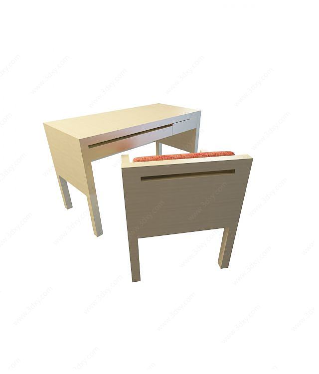 现代卧室桌椅3D模型