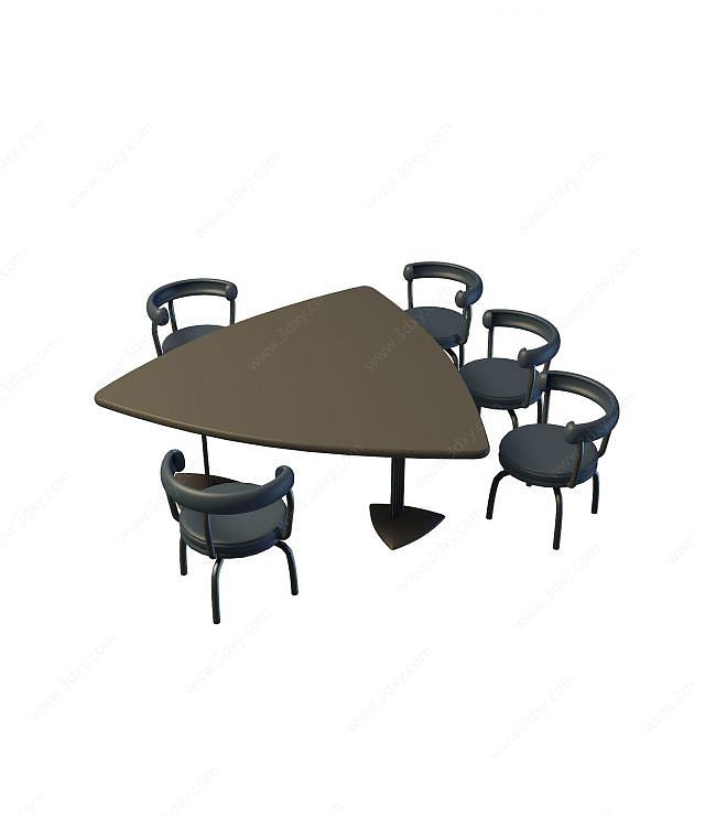 创意会议桌椅3D模型