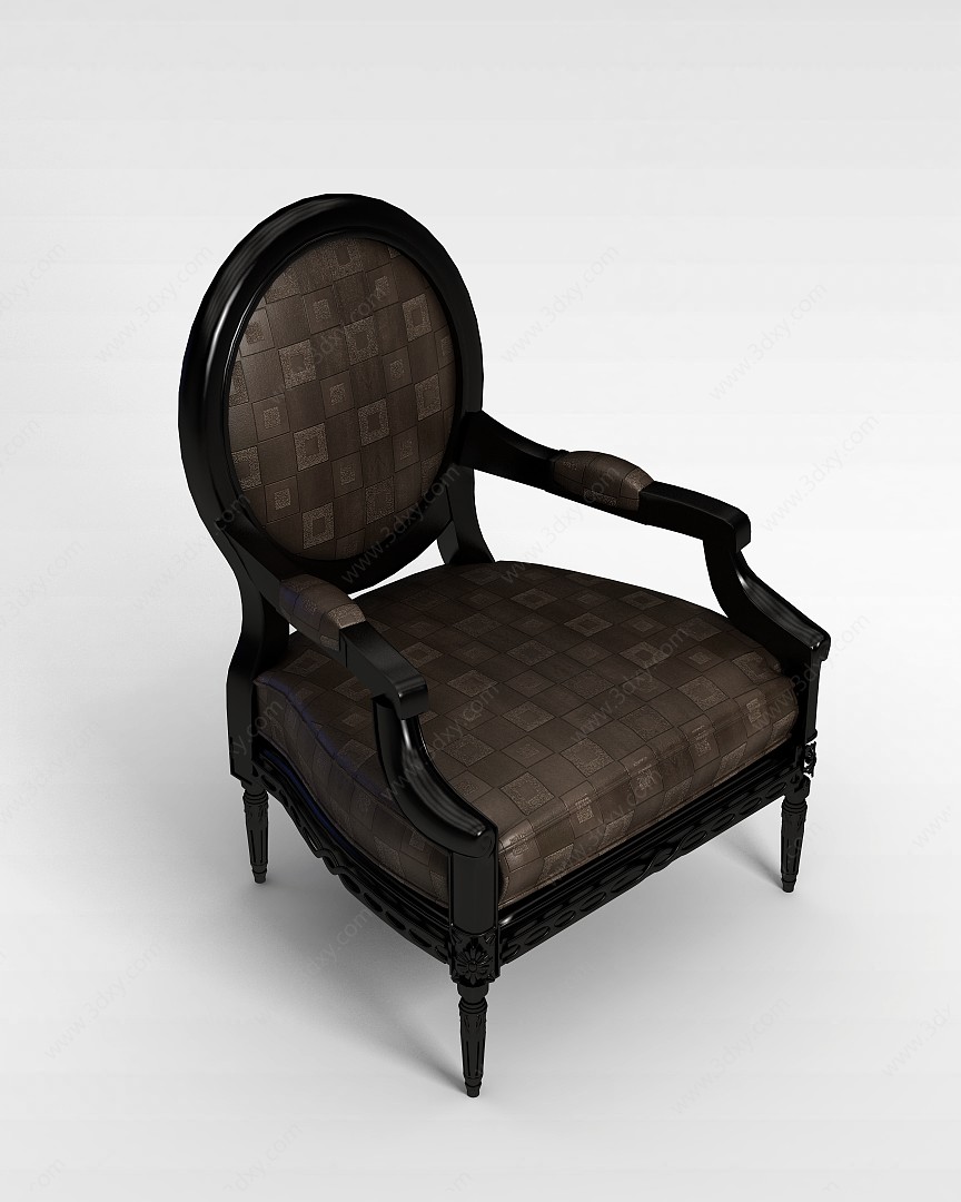 欧式古典沙发椅3D模型