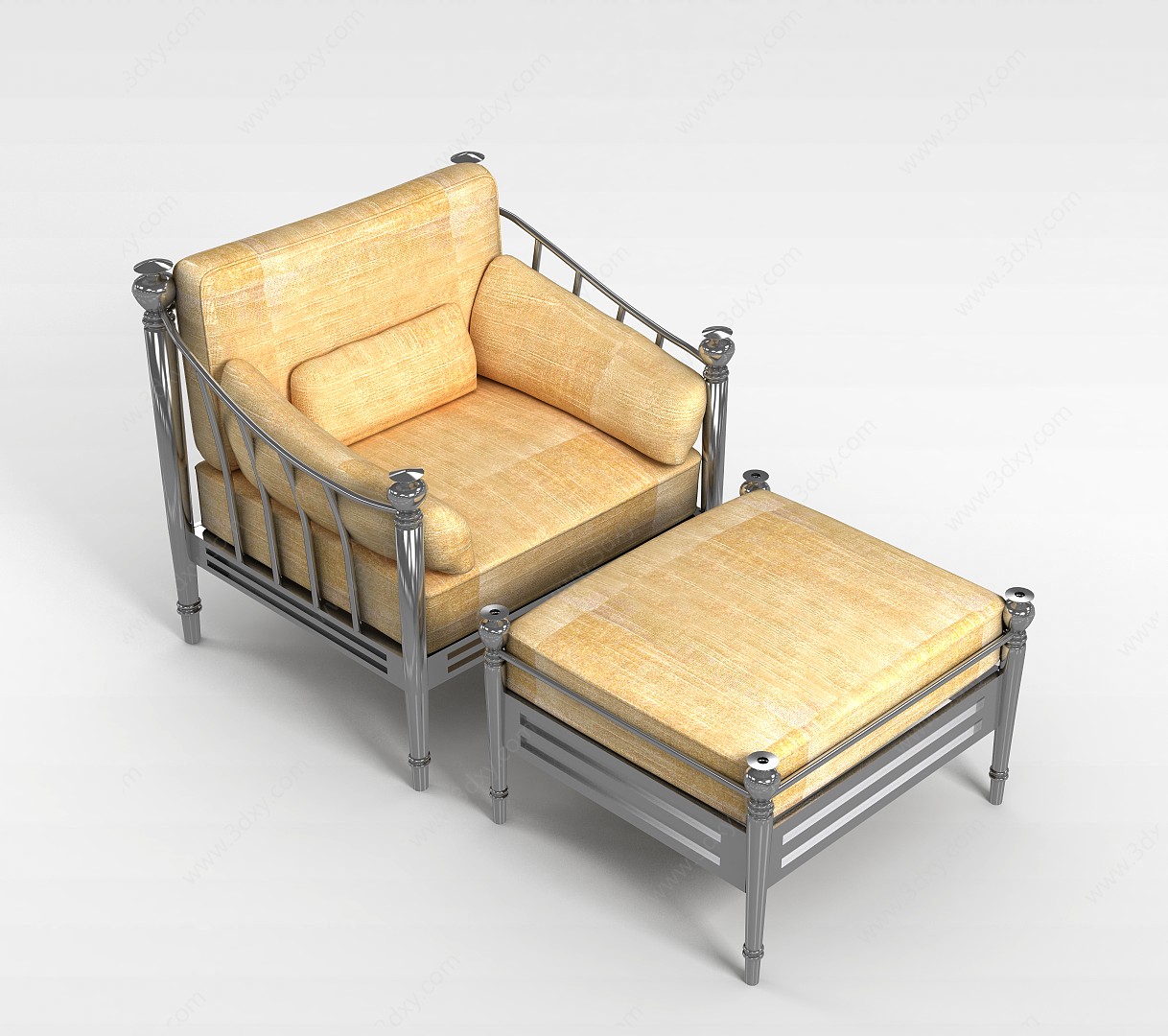 铁艺底座沙发3D模型