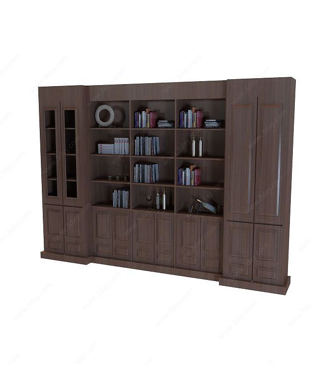 中式书柜3D模型