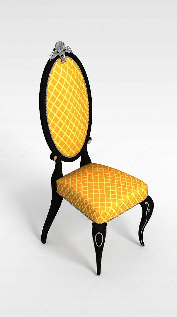 欧式古典布艺椅子3D模型