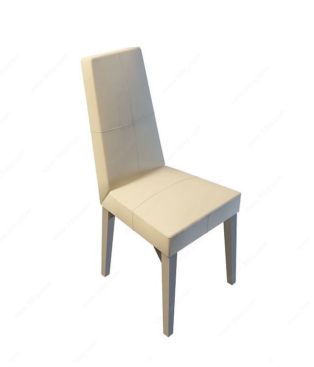 皮艺餐椅3D模型