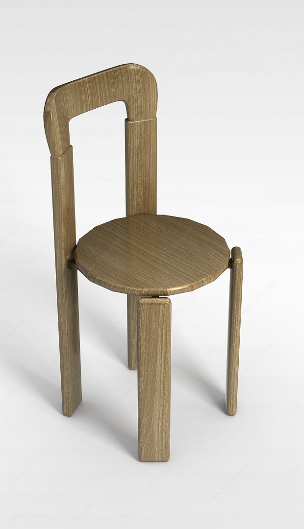 圆形坐面椅3D模型