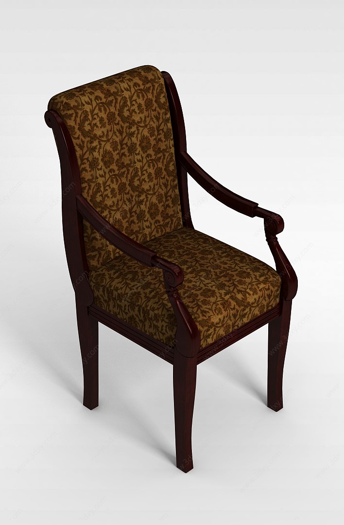 布艺扶手椅3D模型