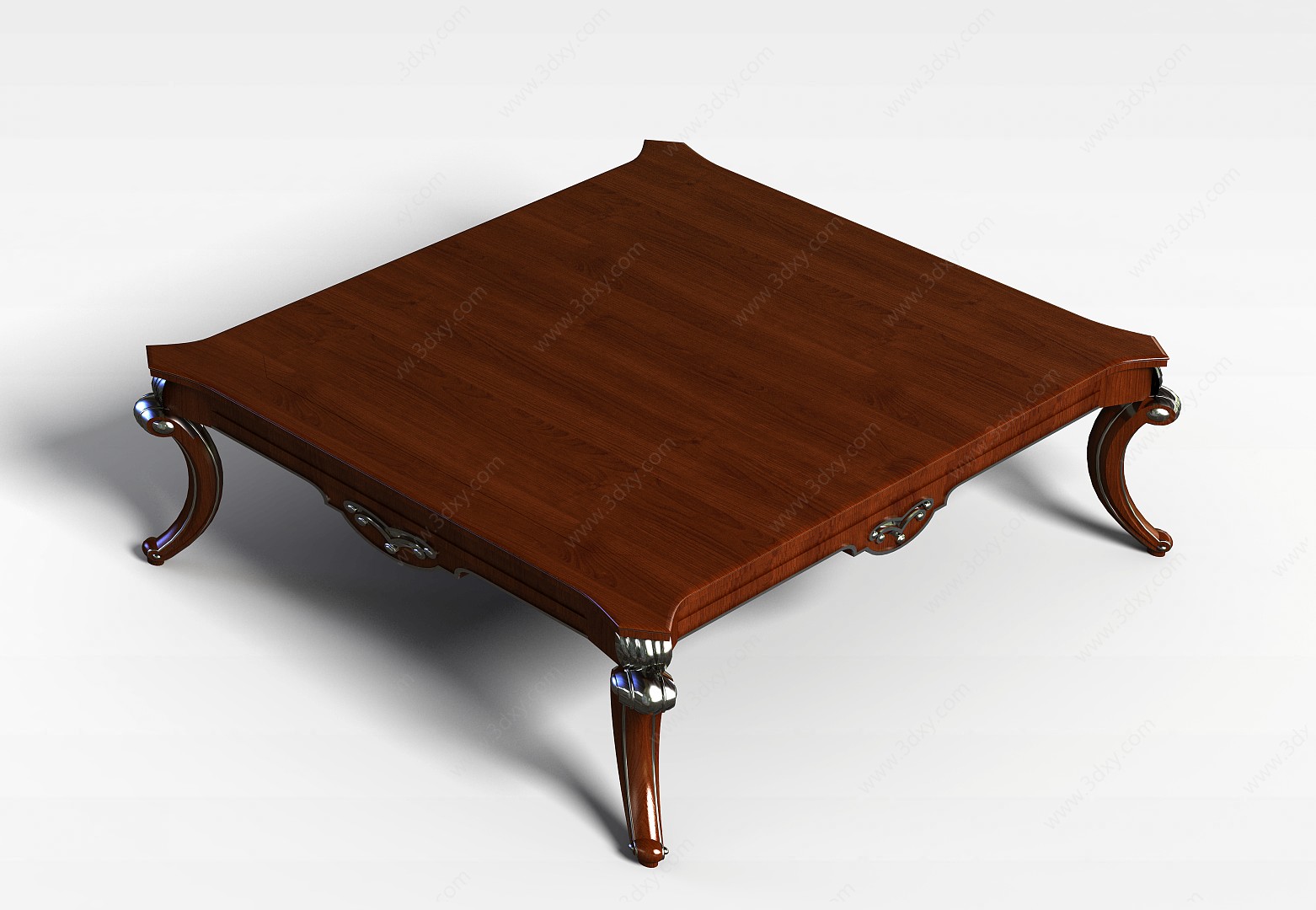 中式实木茶几桌3D模型
