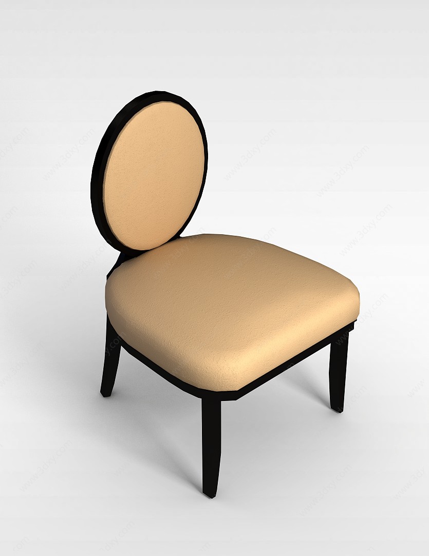 欧式古典布艺椅子3D模型