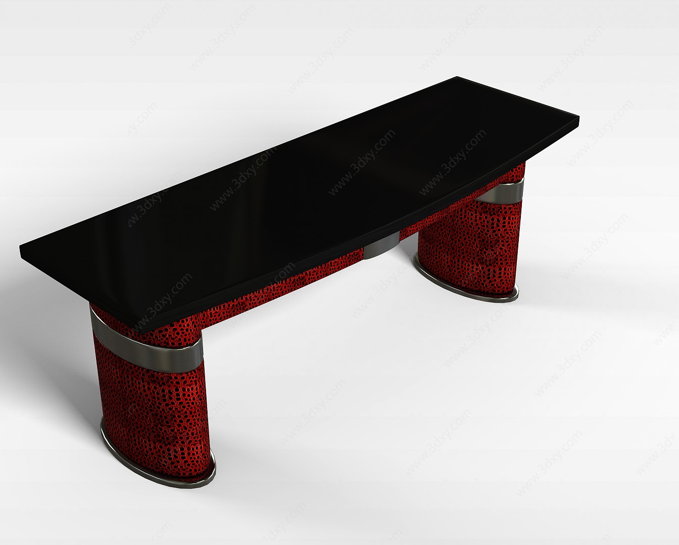 古典办公桌3D模型