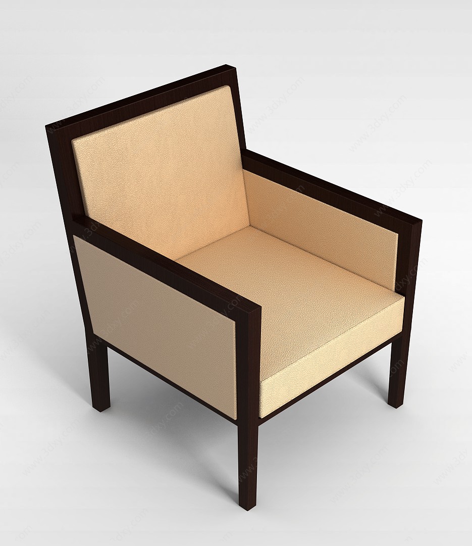 商务布艺沙发椅3D模型