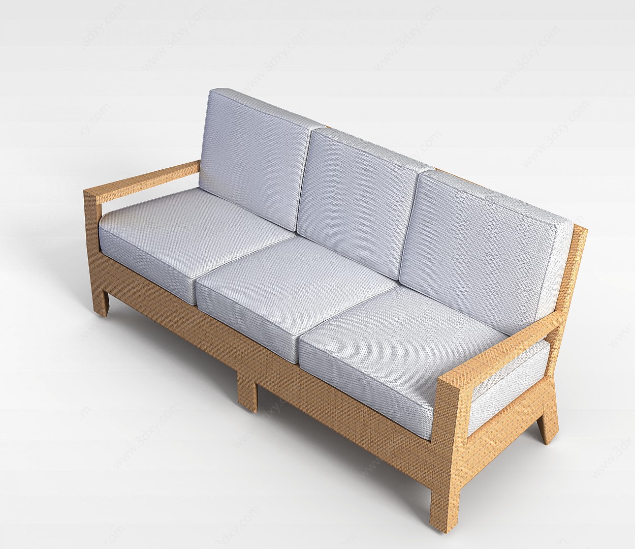 三人沙发椅3D模型