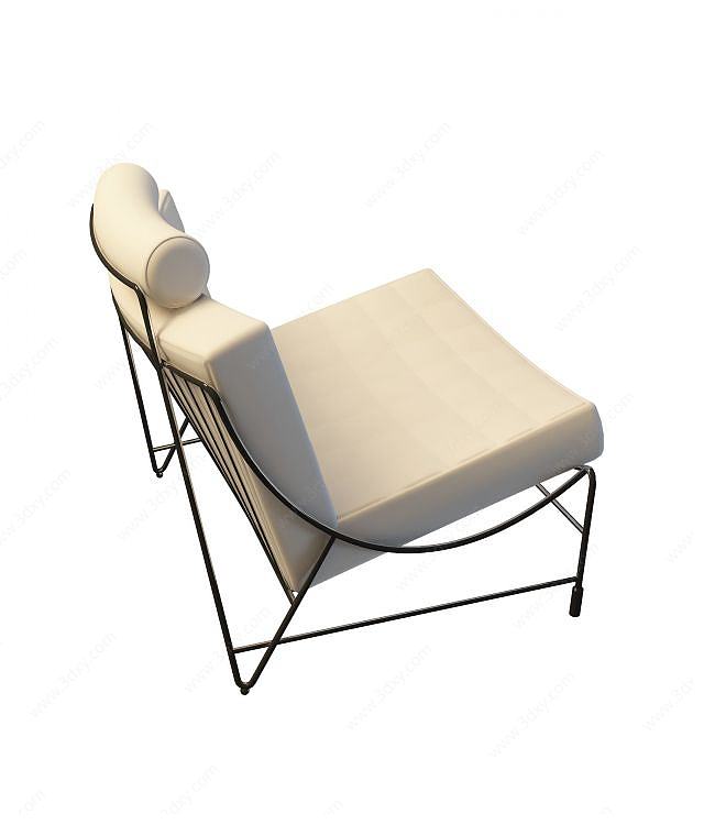 铁艺休闲躺椅3D模型