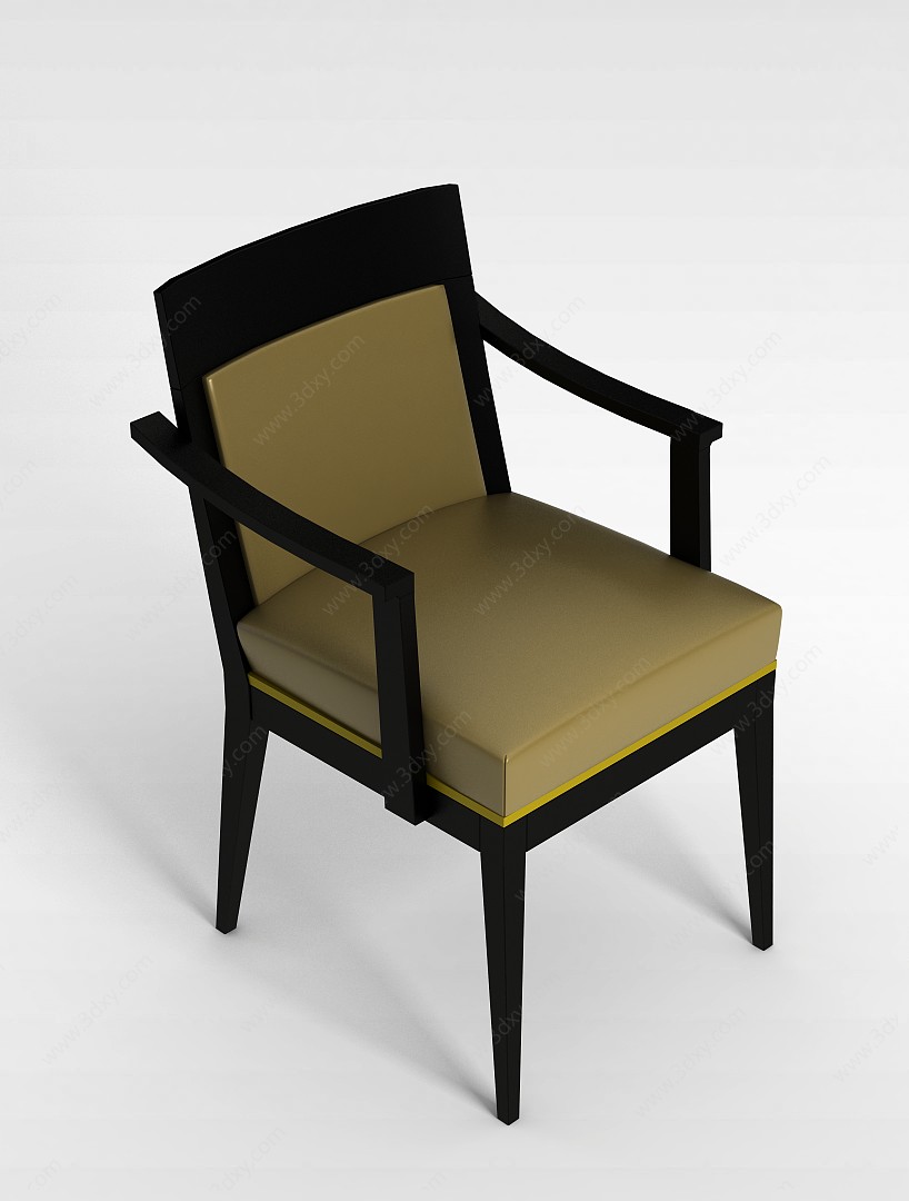 实木皮座椅3D模型