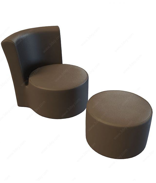 圆形椅子3D模型