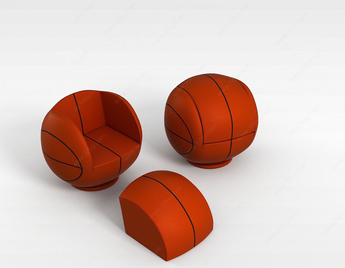 篮球沙发3D模型