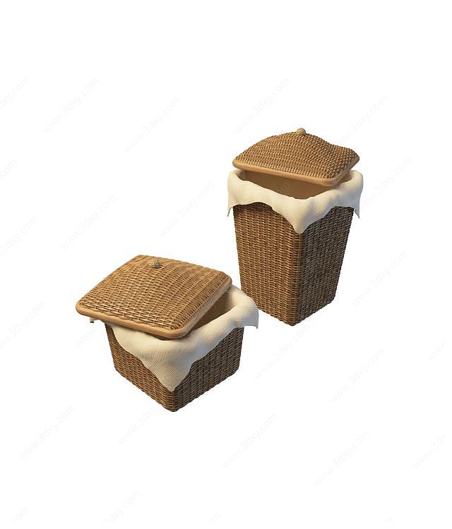 竹篮3D模型