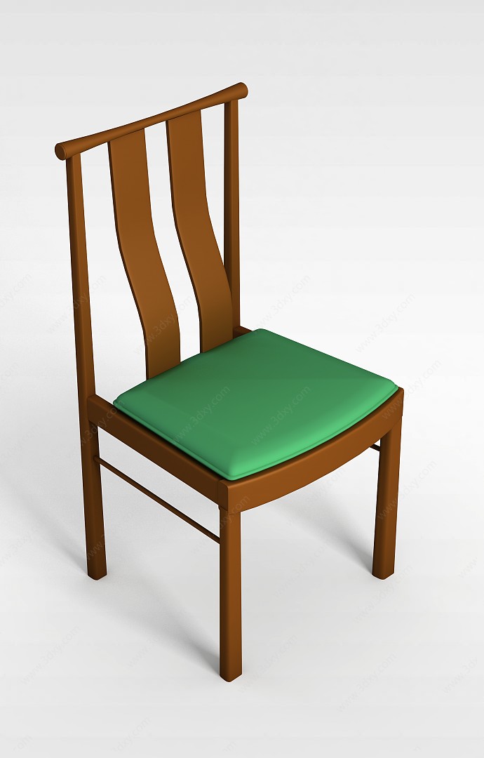 中式家用餐厅椅3D模型