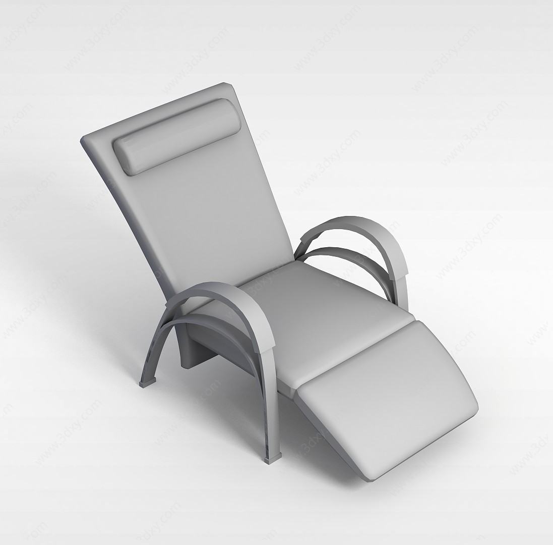 现代皮艺躺椅3D模型