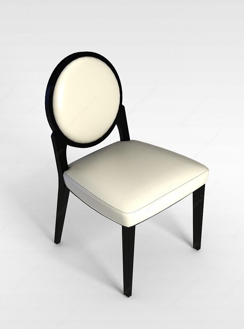 客厅皮艺餐桌椅3D模型