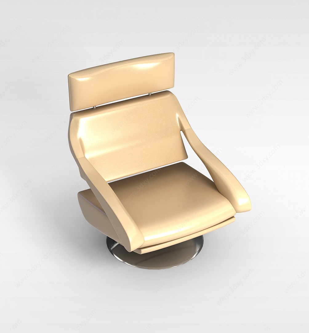 豪华真皮沙发椅3D模型