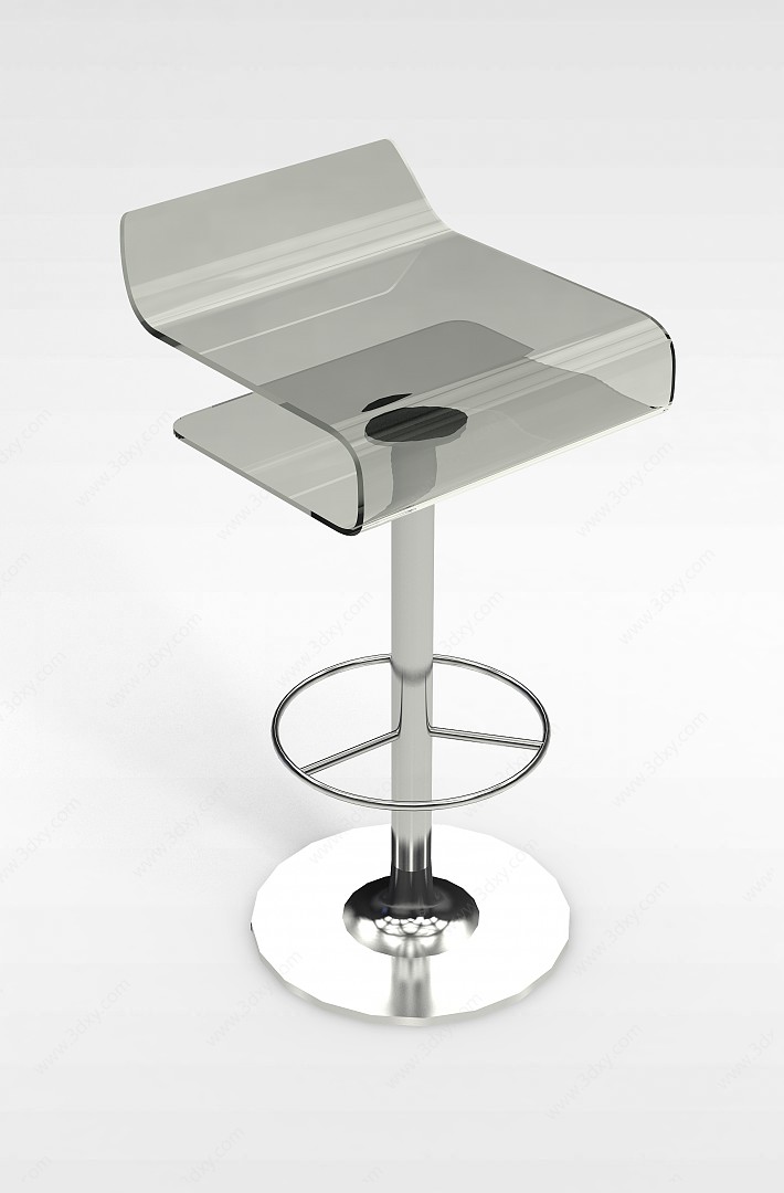欧式高背印花椅3D模型