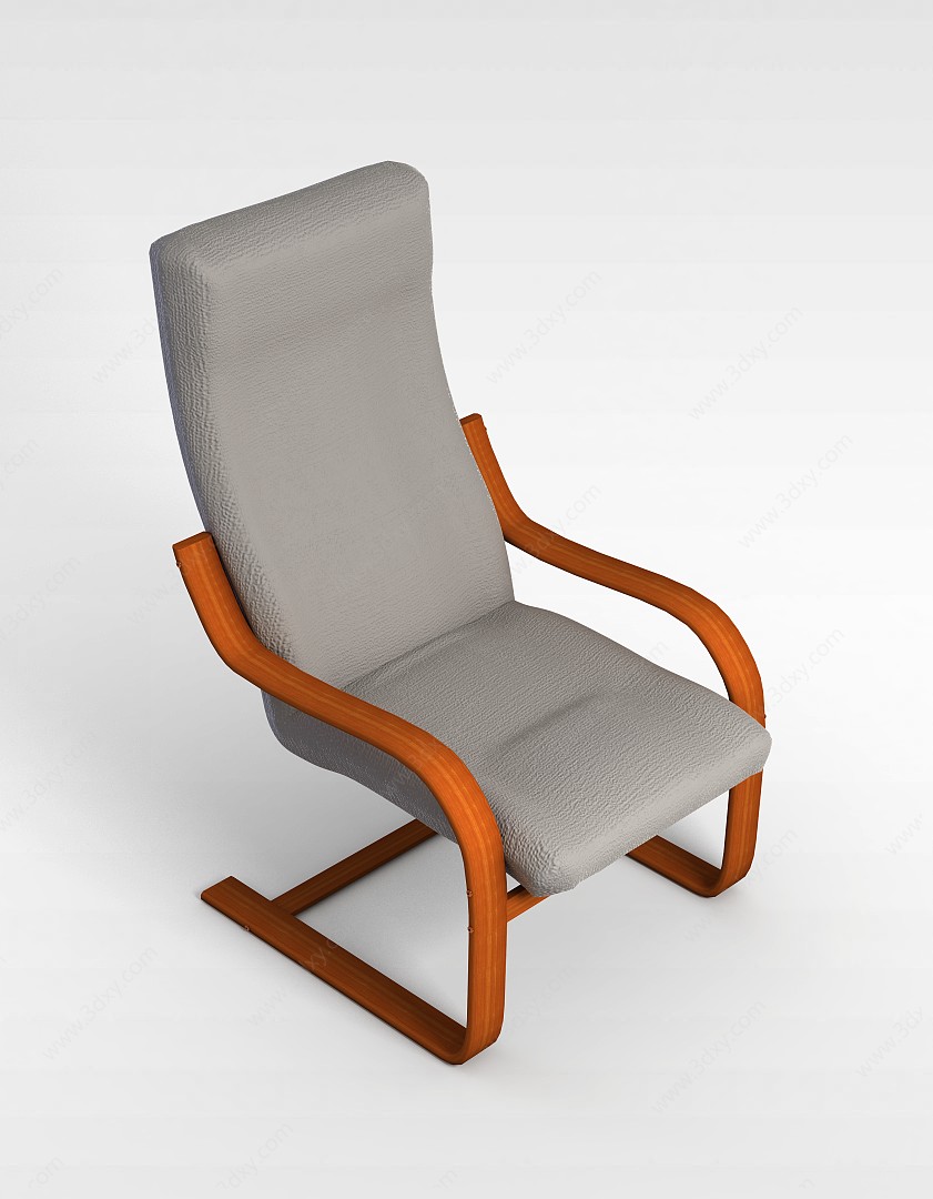 简约弓形椅3D模型