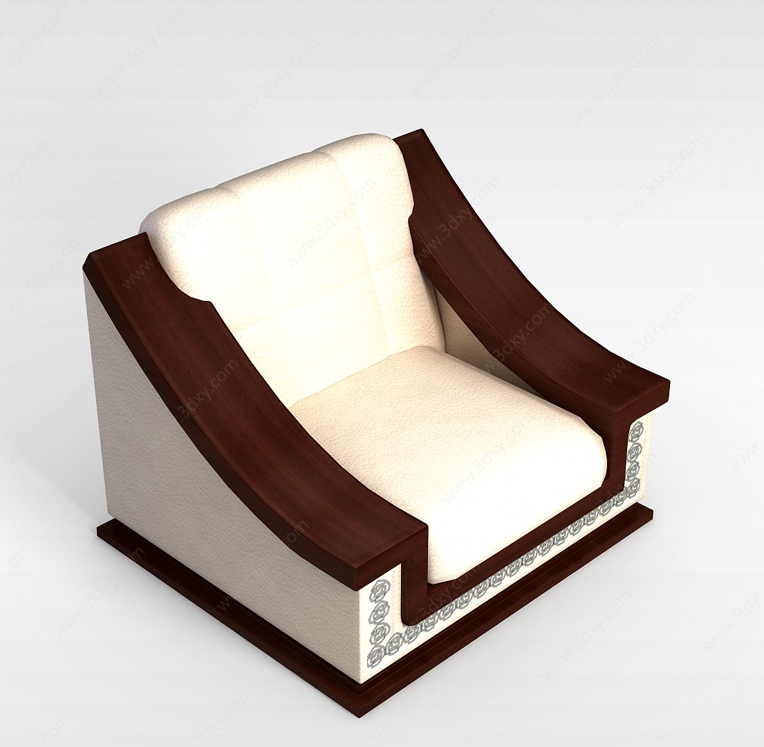 豪华商务沙发椅3D模型