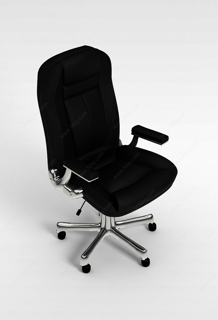 黑色办公椅3D模型