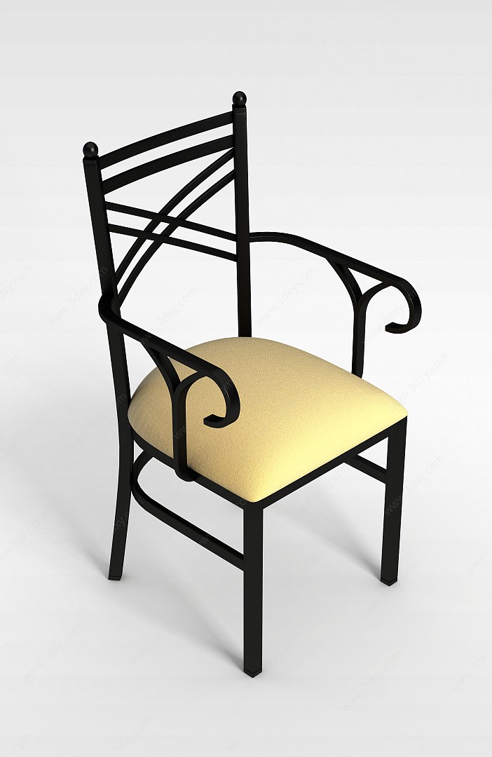 古典软座椅3D模型