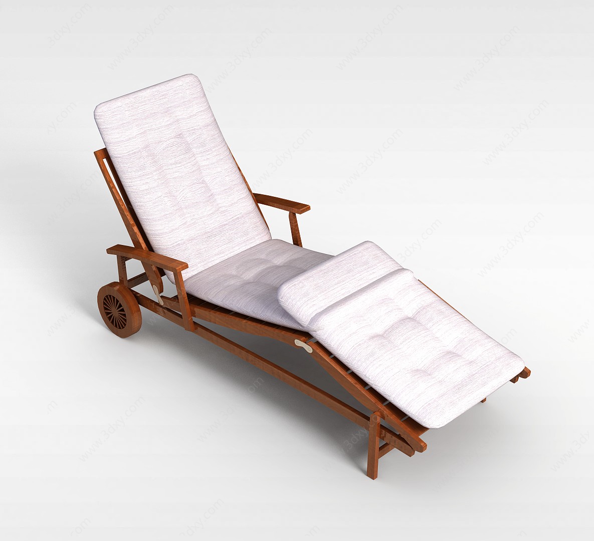 实木休闲躺椅3D模型