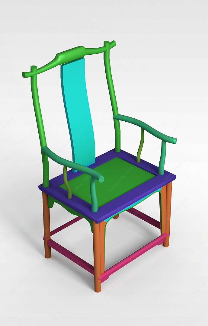 创意太师椅3D模型