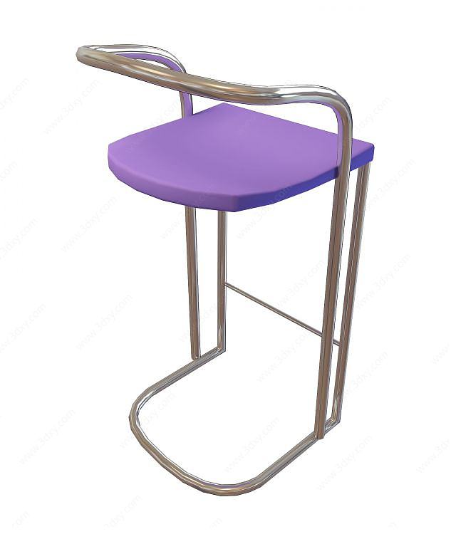不锈钢吧椅3D模型