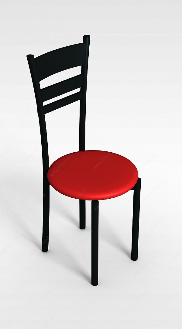 圆形餐椅3D模型