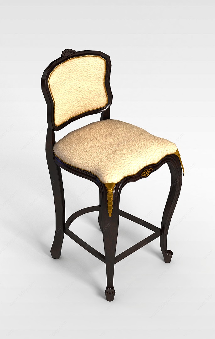 欧式古典餐椅3D模型