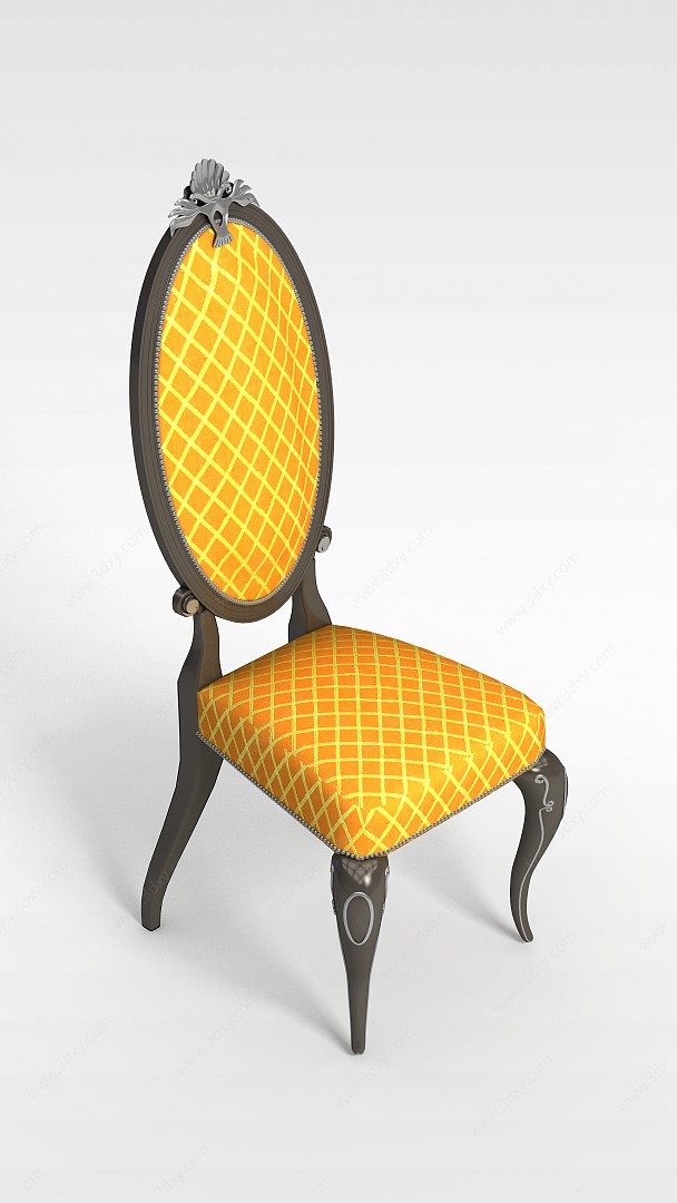 欧式餐椅3D模型